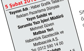 Haber Grafik Gazetesi Künye - Mehmet Güven